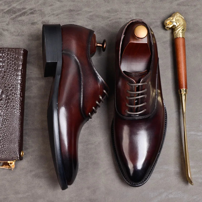 Herren Schuhe Oxford Stil Echtes Leder Komfortabel Elegant 4