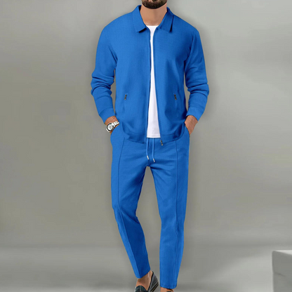 Herren Set Slim Fit Eleganter Cardigan und Hose Hochwertige Materialien 4