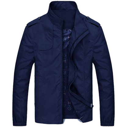 Herren Sommerjacke Leicht Atmungsaktiv Stilvoll Khaki Marine Hellblau Schwarz Grün 1