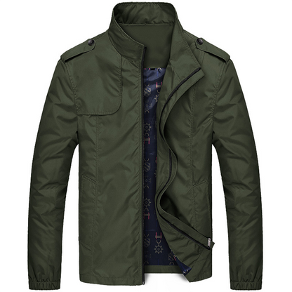 Herren Sommerjacke Leicht Atmungsaktiv Stilvoll Khaki Marine Hellblau Schwarz Grün 4