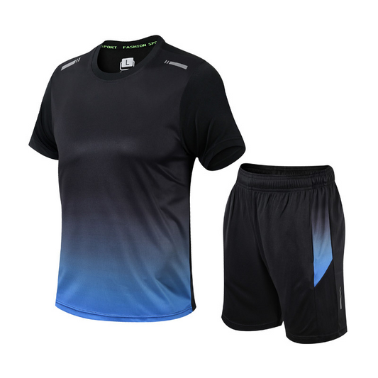 Herren Sportbekleidungs-Set Farbgradient Druck Atmungsaktives Material 0