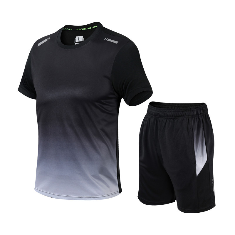 Herren Sportbekleidungs-Set Farbgradient Druck Atmungsaktives Material 6