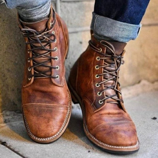 Herren Stiefel Hoch Schwarz Leder Handgefertigt Komfortabel Zeitlos 0