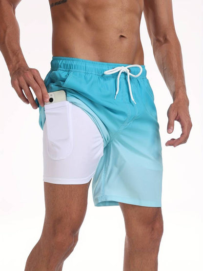 Herren Strandshorts Atmungsaktiv Schnell Trocknend Komfortabel Freizeit 10