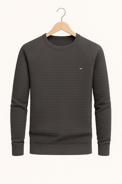Herren Sweatshirt Lässig Strukturiert Atmungsaktiv 5