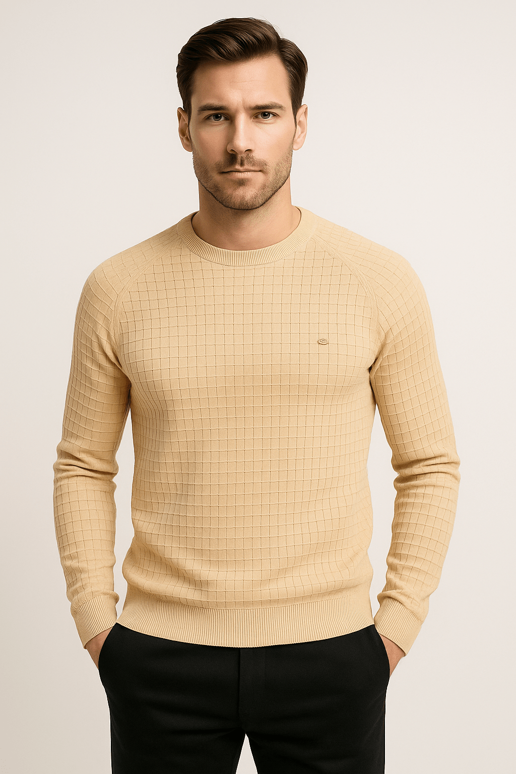 Herren Sweatshirt Lässig Strukturiert Atmungsaktiv 6