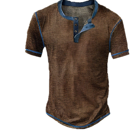 Herren T-Shirt Vintage Stil Langarm Baumwolle Komfortabel 0