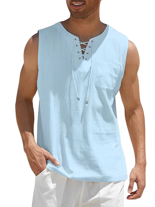 Herren Tanktop Leicht Bequem Baumwolle – Gym Tank Top für Männer Sommer 0
