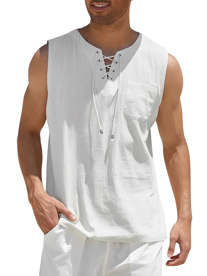 Herren Tanktop Leicht Bequem Baumwolle – Gym Tank Top für Männer Sommer 1