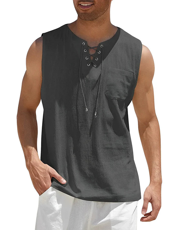 Herren Tanktop Leicht Bequem Baumwolle – Gym Tank Top für Männer Sommer 3