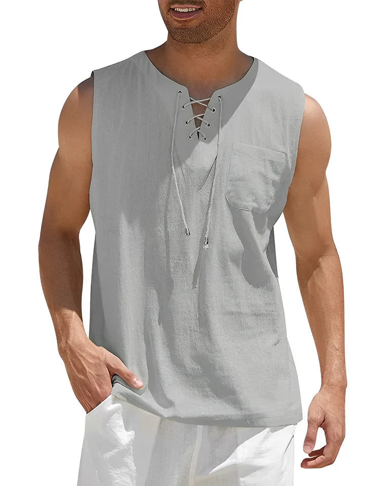 Herren Tanktop Leicht Bequem Baumwolle – Gym Tank Top für Männer Sommer 4