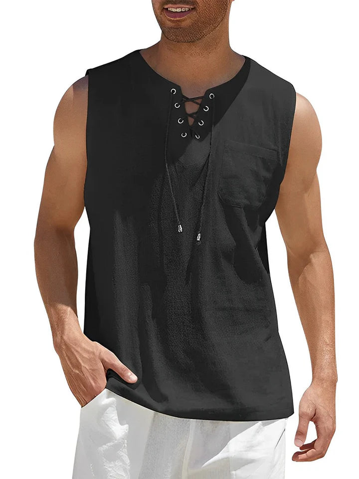 Herren Tanktop Leicht Bequem Baumwolle – Gym Tank Top für Männer Sommer 5