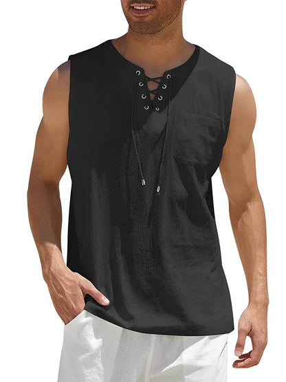 Herren Tanktop Leicht Bequem Baumwolle – Gym Tank Top für Männer Sommer 5