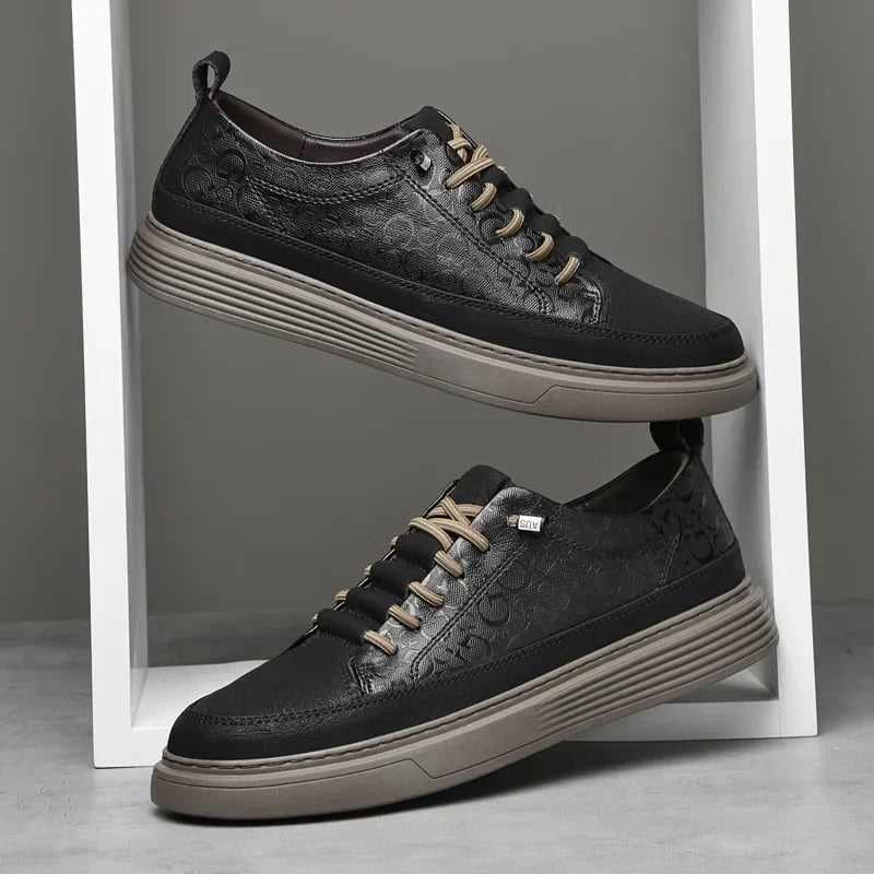 Herren Turnschuhe Bequem Leder Modernes Design 1