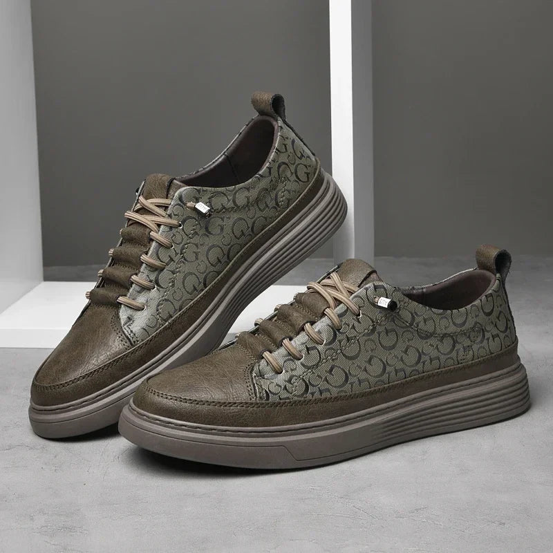 Herren Turnschuhe Bequem Leder Modernes Design 3