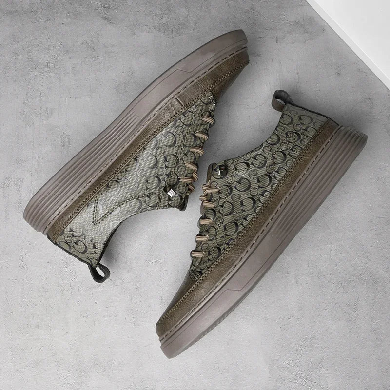 Herren Turnschuhe Bequem Leder Modernes Design 4