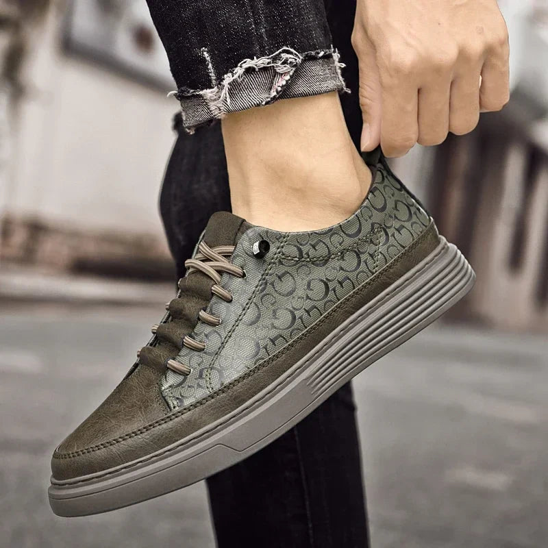 Herren Turnschuhe Bequem Leder Modernes Design 7
