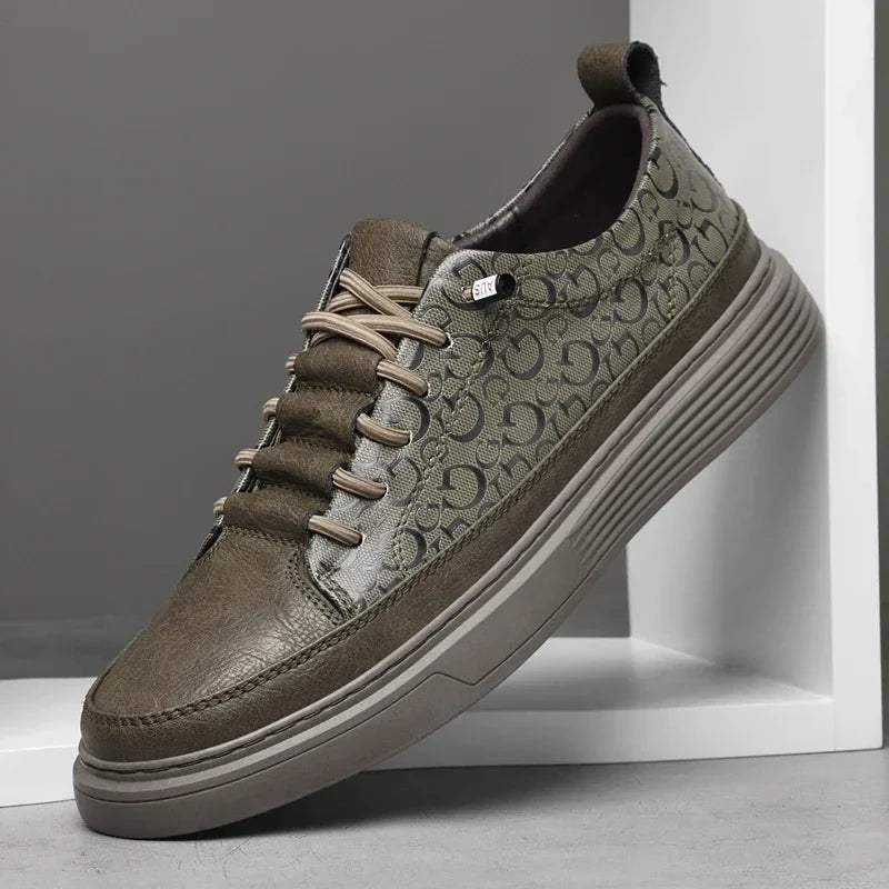 Herren Turnschuhe Bequem Leder Modernes Design 9
