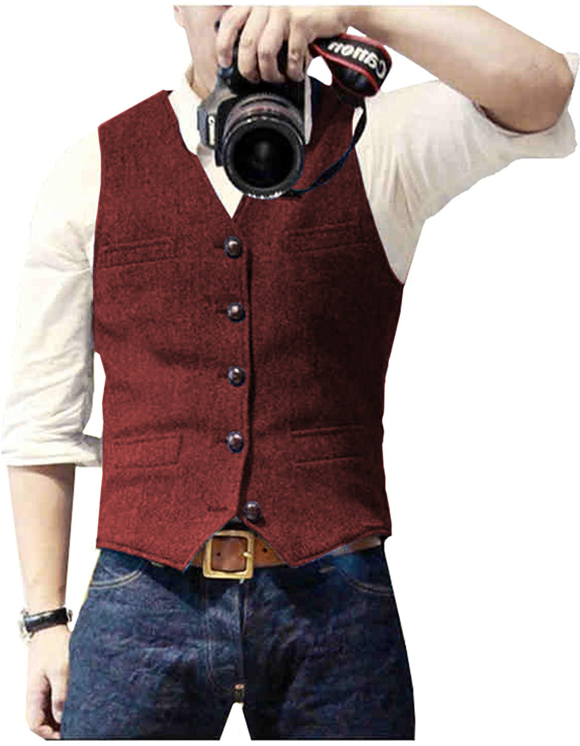 Herren Weste Vielseitig Hochwertige Materialien Mit Taschen 7