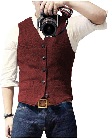 Herren Weste Vielseitig Hochwertige Materialien Mit Taschen 7