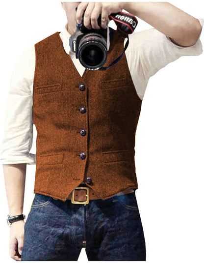 Herren Weste Vielseitig Hochwertige Materialien Mit Taschen 8