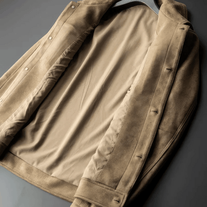 Herren Wildlederjacke Elegantes Design Hochwertiges Material 4