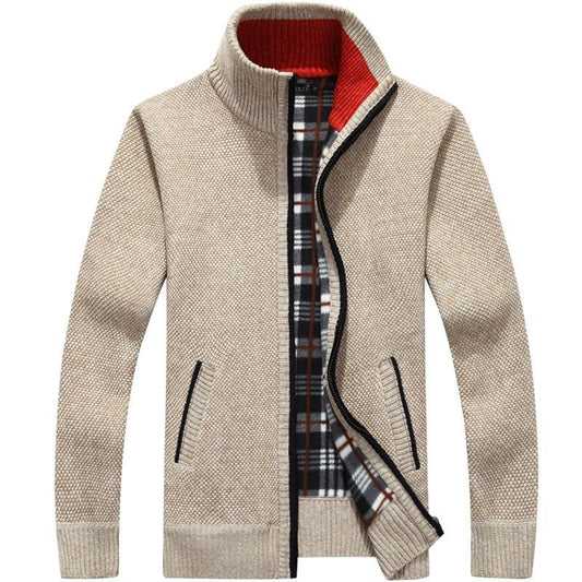 Herren Winddichter Pullover mit Innenfutter Strapazierfähig 0