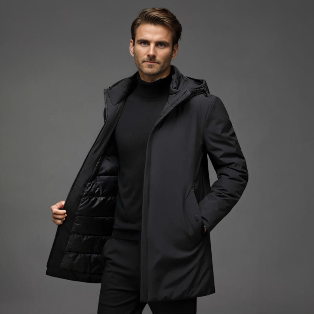 Herren Winter Parka Mantel Wind- und Wasserabweisend Warm 2