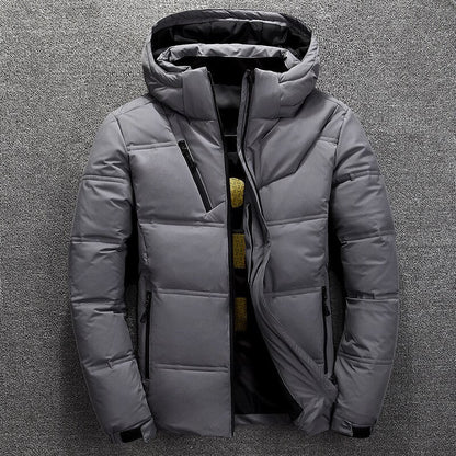 Herren Winterjacke Abnehmbar Extra Warm Polyester mit Kapuze 5