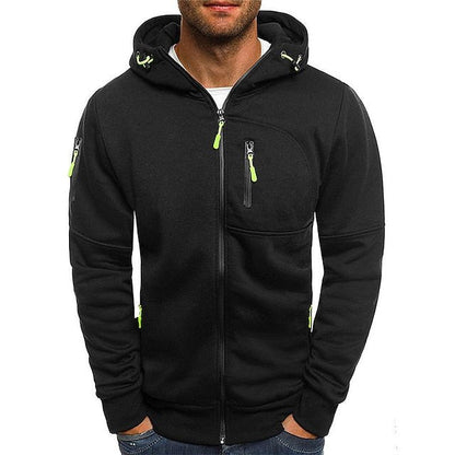 Herren Zip-Up Jacke mit Kapuze Sportlich Bequem Hochwertige Materialien 2