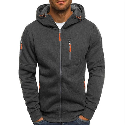 Herren Zip-Up Jacke mit Kapuze Sportlich Bequem Hochwertige Materialien 3