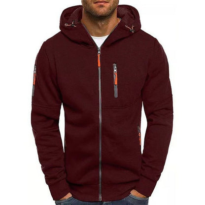 Herren Zip-Up Jacke mit Kapuze Sportlich Bequem Hochwertige Materialien 4