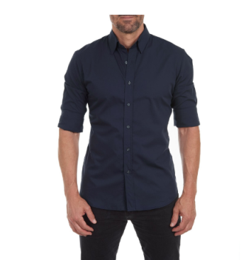 Herren Zip Fit Hemd Modern Slim Fit Hochwertige Materialien 1