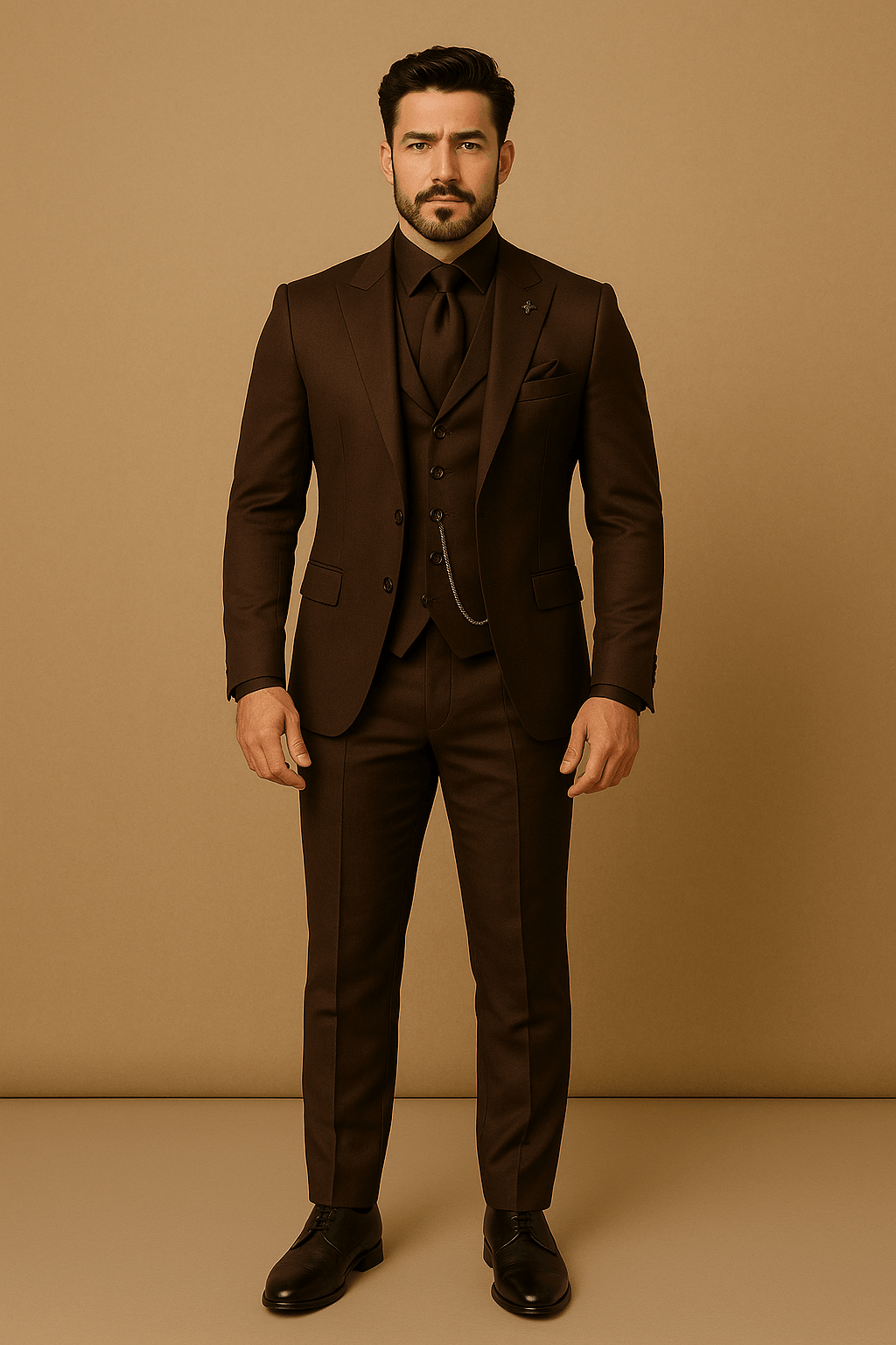 Elegantes Herrenanzug Leinen Set - Blazer, Weste & Hose für Hochzeiten und Anlässe-3