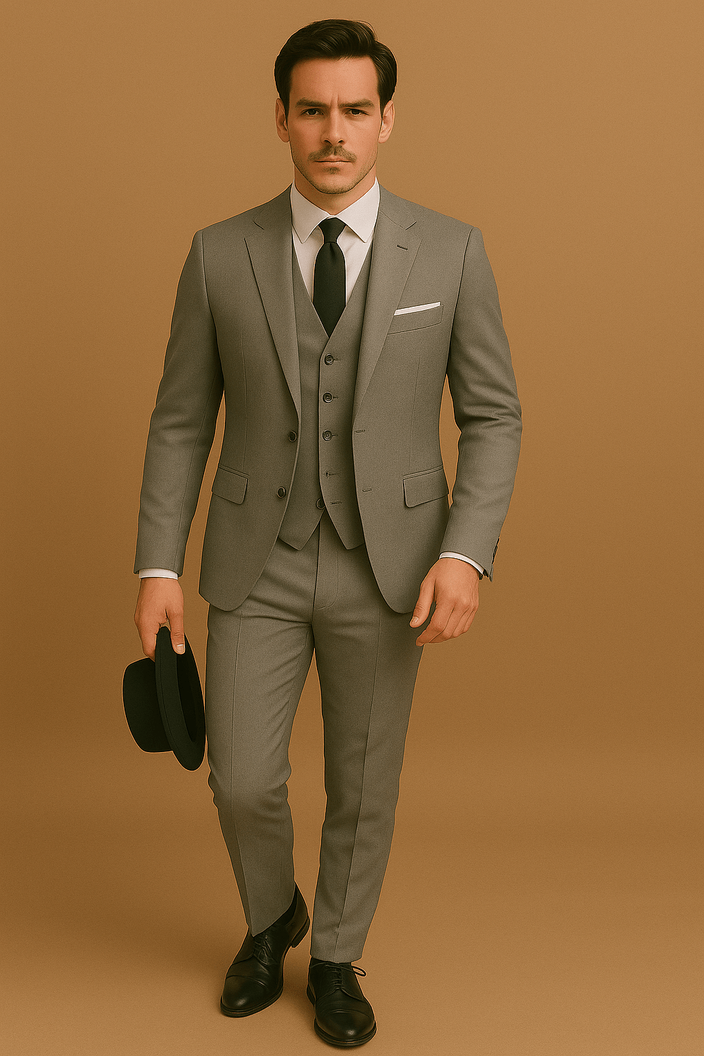 Elegantes Herrenanzug Leinen Set - Blazer, Weste & Hose für Hochzeiten und Anlässe-5