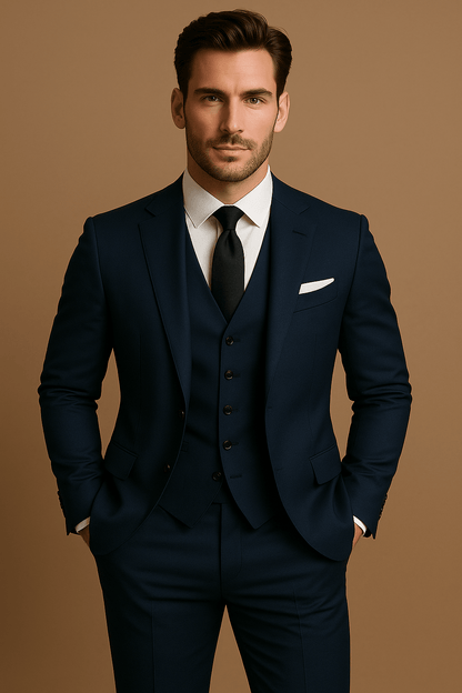 Variant image for Eleganter Herrenanzug 3-teilig aus Polyester für Hochzeit & Business-37