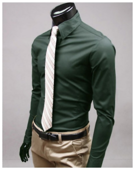Herrenhemd Klassisch Langarm Eleganter Schnitt Weicher Stoff 10