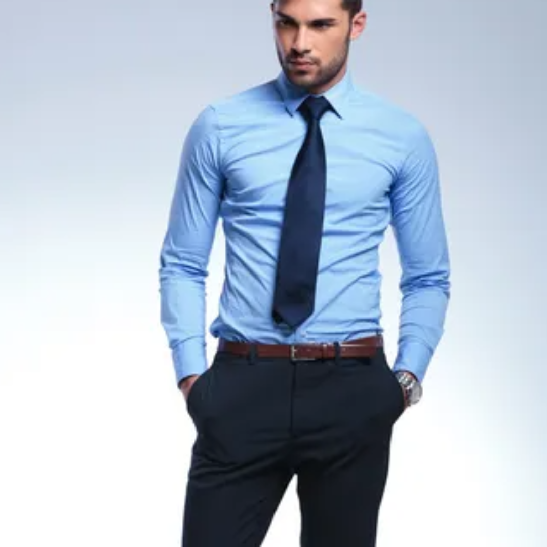 Herrenhemd Klassisch Langarm Eleganter Schnitt Weicher Stoff 9