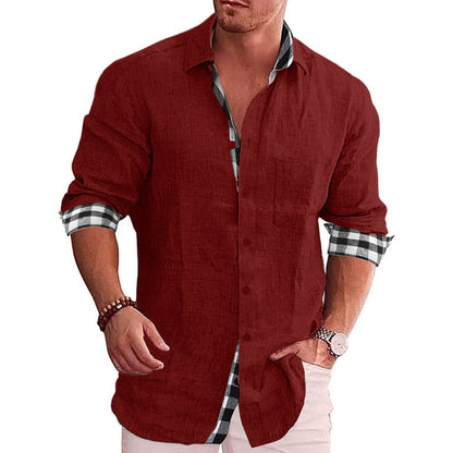 Herrenhemd Langarm Designer Stil Hochwertige Materialien Casual 0