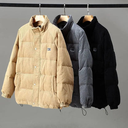 Herrenjacke Gepolstert Klassisch Warm Vielseitig Herbstjacke 4