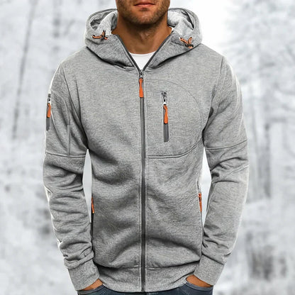 Herrenjacke Kapuzenjacke Stilvoll Mit Reißverschluss Hochwertiger Stoff 2