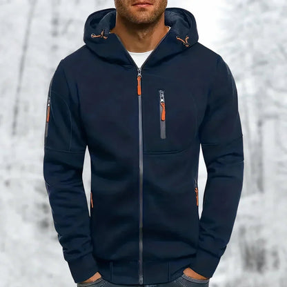 Herrenjacke Kapuzenjacke Stilvoll Mit Reißverschluss Hochwertiger Stoff 5