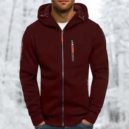 Herrenjacke Kapuzenjacke Stilvoll Mit Reißverschluss Hochwertiger Stoff 6