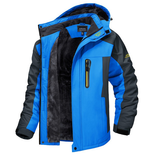 Herrenjacke Winter Wasserdicht Warm Mit Verstellbarer Kapuze Langlebig 0