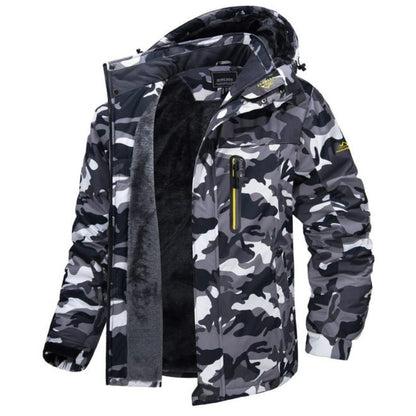 Herrenjacke Winter Wasserdicht Warm Mit Verstellbarer Kapuze Langlebig 4