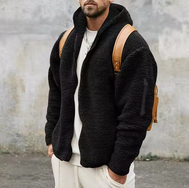 Herrenjacke Winter Wetterfest Warm Modernes Design Kapuze 2