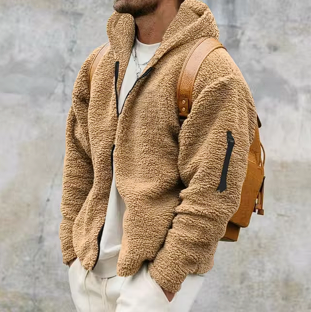 Herrenjacke Winter Wetterfest Warm Modernes Design Kapuze 3