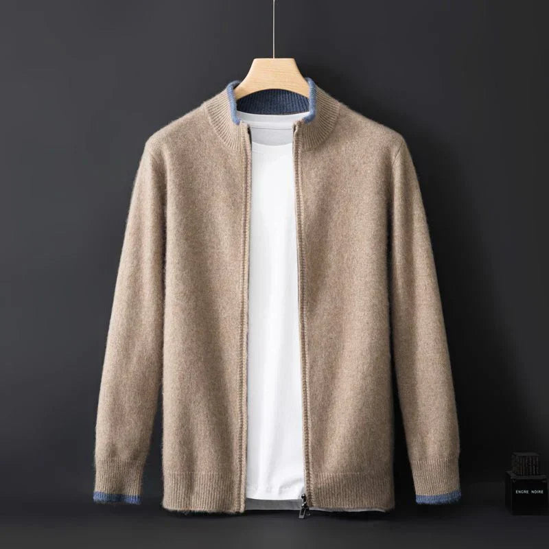Herrenjacke Zip Jacke Modern Luxuriös Kaschmir Weich 1