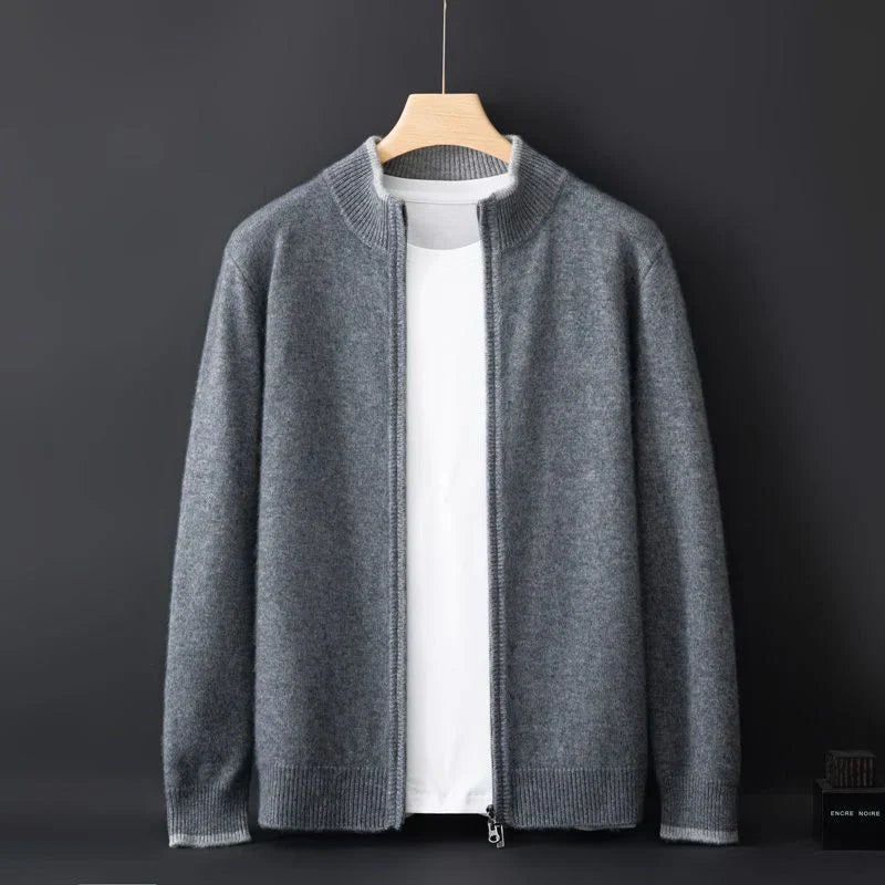 Herrenjacke Zip Jacke Modern Luxuriös Kaschmir Weich 2