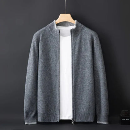 Herrenjacke Zip Jacke Modern Luxuriös Kaschmir Weich 2